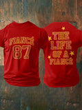 Men's Retro Fiancé 87 The Life Of A Fiancé Print T-Shirt