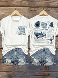 Women's Amity Island 1975 Printed Short-Sleeved T-Shirt