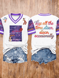 Wmen's Short-Sleeved V-Neck T-Shirt