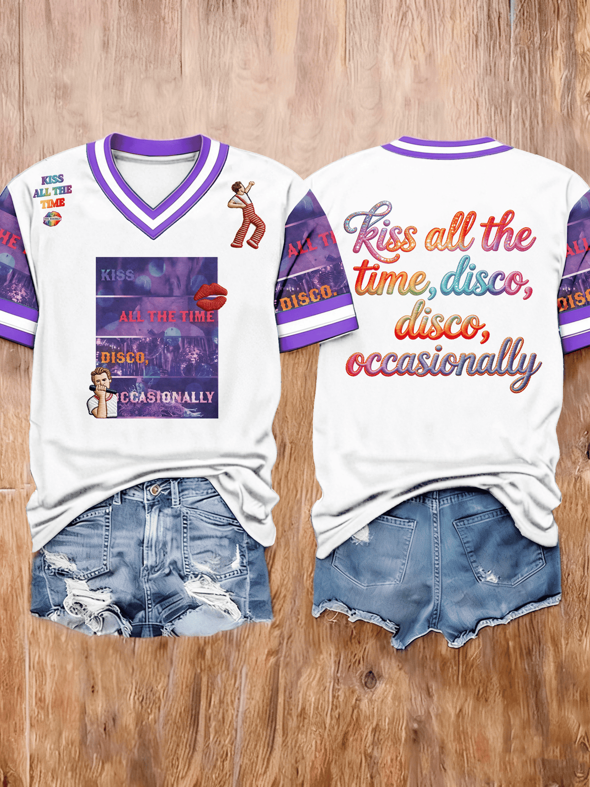 Wmen's Short-Sleeved V-Neck T-Shirt