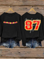 Retro 87 Engaged It’s A Love Story, She Said Yes Print Sweatshirt