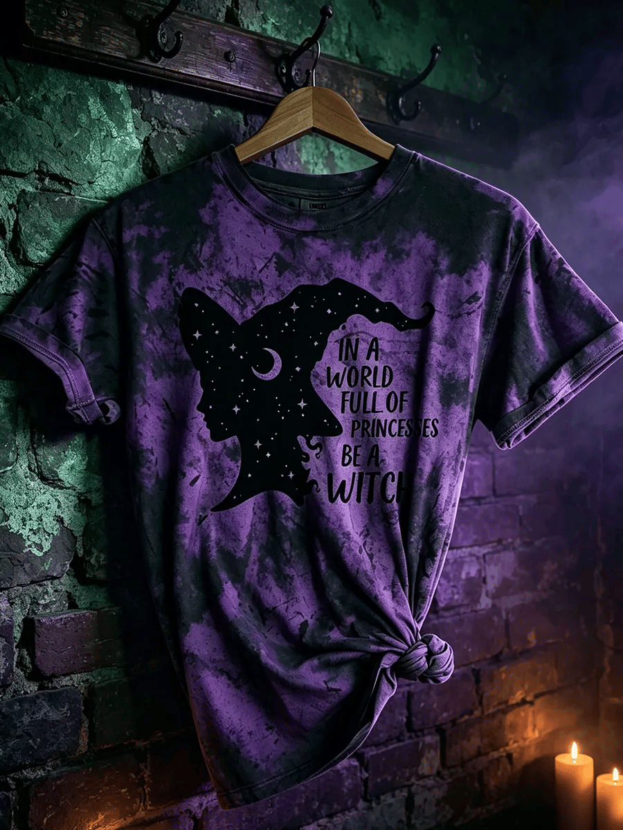 Women's Halloween Witch Print T-Shirt