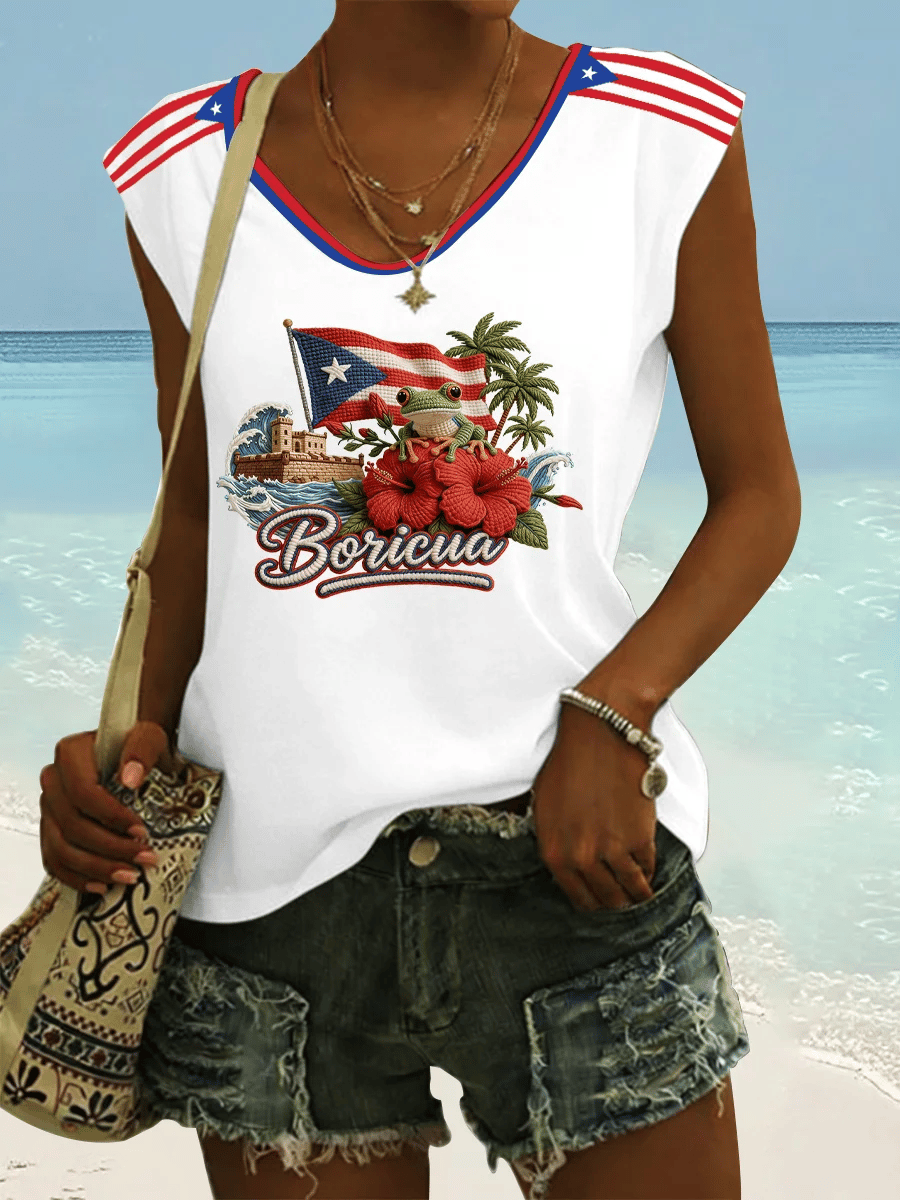 Women's Puerto Rico Print Vest