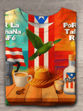 Puerto Rico Singer Printed Crew Neck T-shirts
