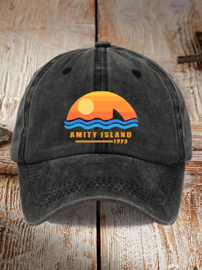 Shark Amity 1975 Flag Pride Baseball Cap