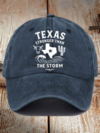 Unisex Texas Stronger Than The Storm Print Baseball Cap