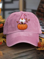 Women's casual autumn pink washed cotton hat