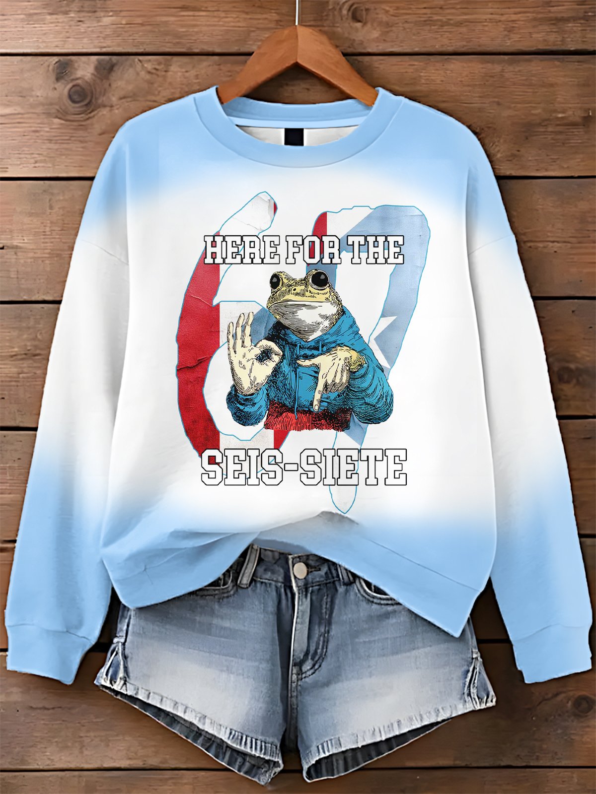 Puerto Rico Color Leisure Printed Long Sleeve Casual Top