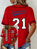 Women'S Puerto Rican Baseball Print Baseball Jersey