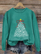 Women'S Fdt Christmas Tree Print Sweatshirt