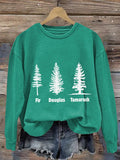 Women'S Fdt Christmas Tree Print Sweatshirt