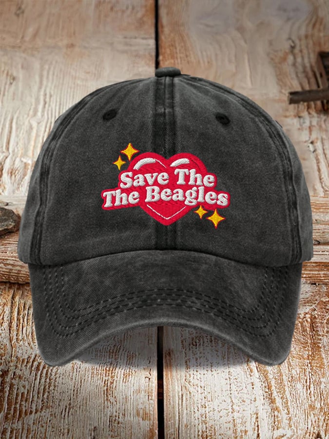 Save the Beagles Printed Baseball Cap