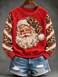 Women's Casual Christmas Print Long-Sleeved Sweatshirt