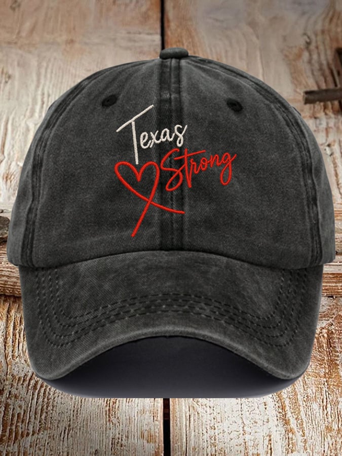 Retro Texas Strong Print Baseball Cap
