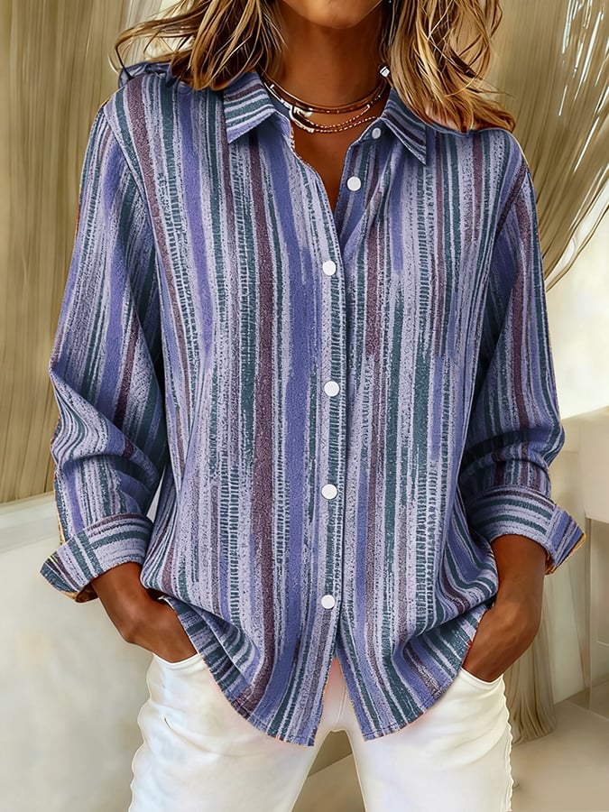 Women's Casual Retro Autumn Gradient Shirt