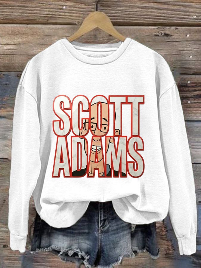 Women's Casual Printed Long-Sleeve Sweatshirt