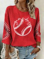 Women's Retro Baseball   Print Top