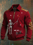 Men's Retro Halloween Well, shit... Printing Sweatshirtc