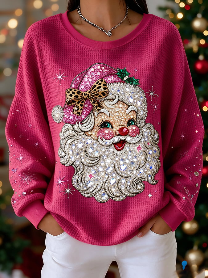 Women's Santa Claus Christmas Print Casual Sweatshirt
