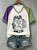 Women's Halloween Musical Inspired Printed Casual Tops
