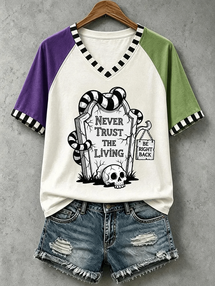 Women's Halloween Musical Inspired Printed Casual Tops