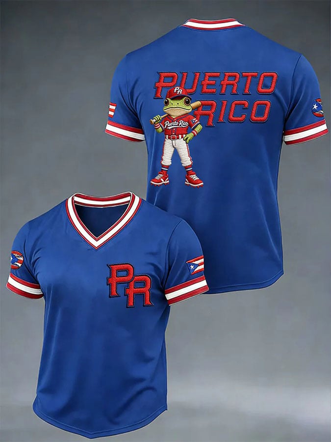 Men's Baseball Print T-Shirt