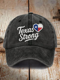 Retro Texas Strong Print Baseball Cap