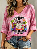 Women's "Summer Halloween" Print Casual Long-Sleeve Top