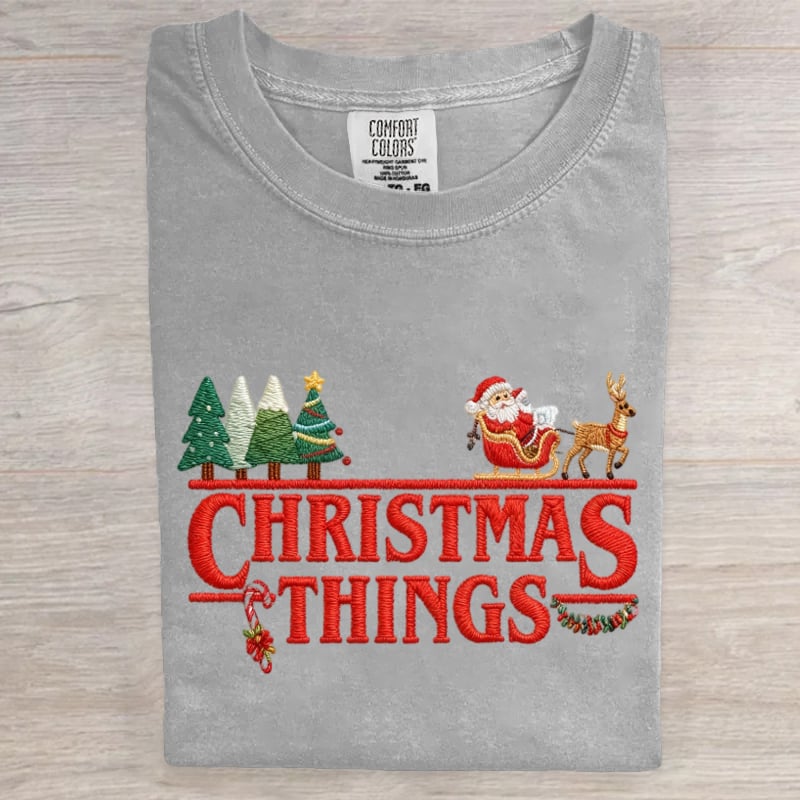 Christmas Things Hawkins Indiana National Park Upside Down 80s Horror Art Print T-Shirt