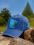 Retro Save The Boundary Waters Mn State Print Baseball Cap