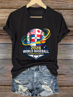 Women's Casual baseball T-shirt