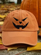 Unisex Halloween Pumpkin Face Printed Hat