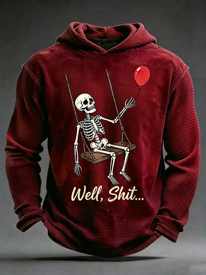 Men's Retro Halloween Well, shit... Printing Hoodie