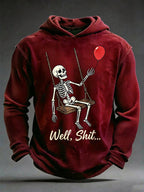 Men's Retro Halloween Well, shit... Printing Hoodie
