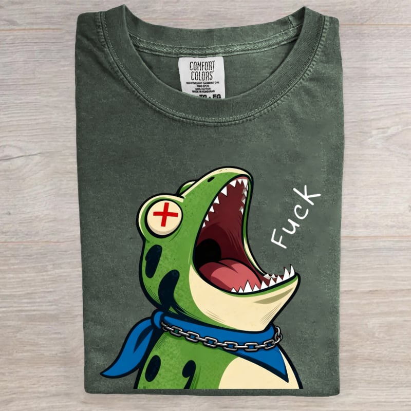 Portland Frog F*ck Art Print Vintage Tee