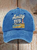 Retro Amity Island 1975 Print Baseball Cap