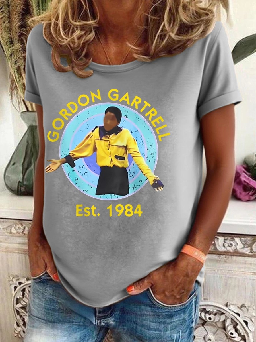 Women's Retro 80s Show Gordon Gartrell Est.1984, R.I.P Malcolm-Jamal Warner Memorial Print T-Shirt