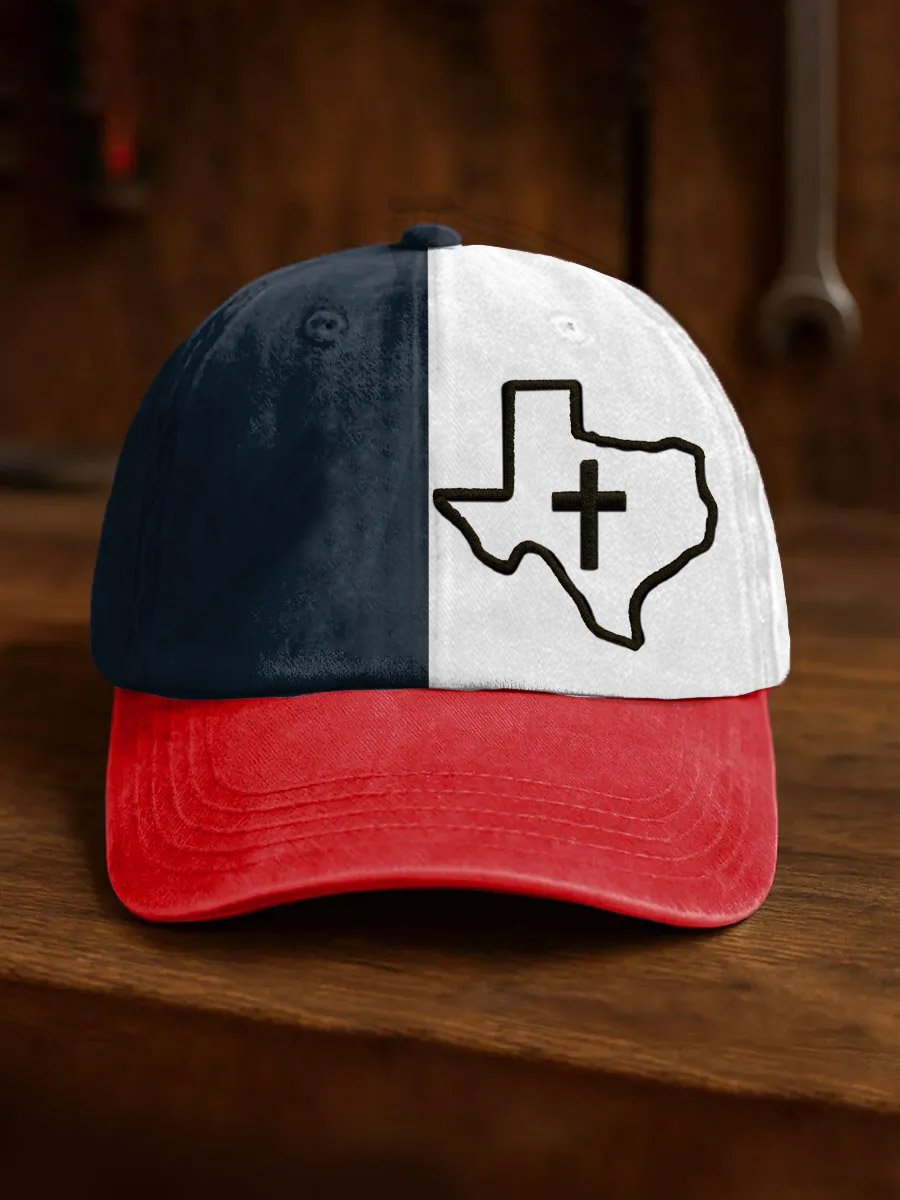 Vintage Texas Faith Print Hat