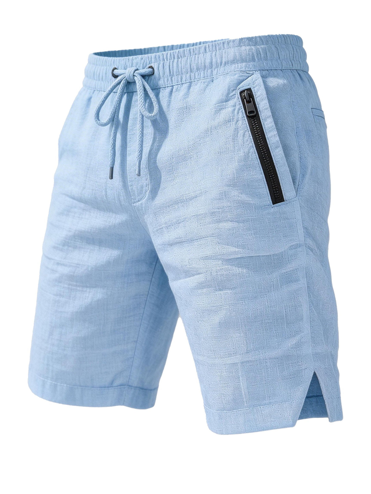 Men's Casual Cotton-Linen Drawstring Shorts