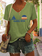 Women's Amity Island 1975 Print T-Shirt