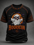 Men's Puerto Rico Halloween Printed Short-Sleeve T-Shirt