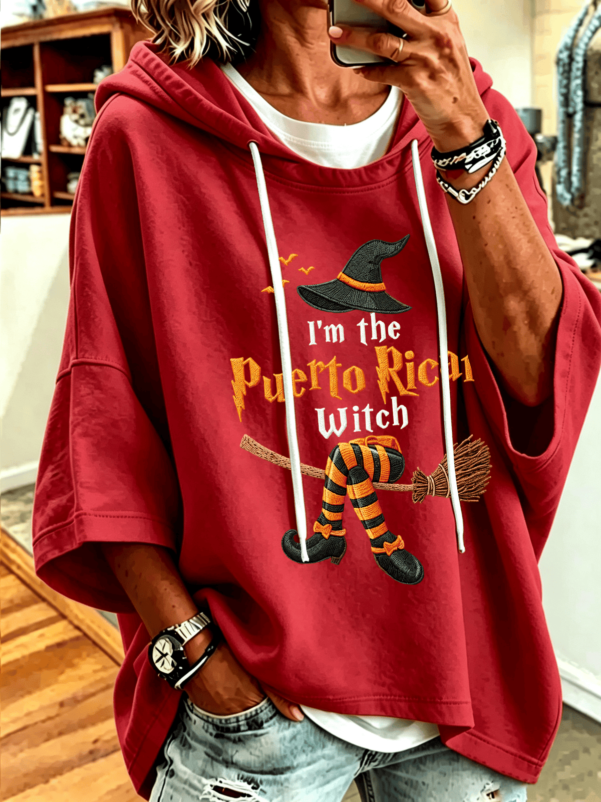 Women's Halloween In Puerto Rico Printed Casual Sweatshirt