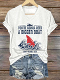 Women's Amity Island 1975 Print T-shirt
