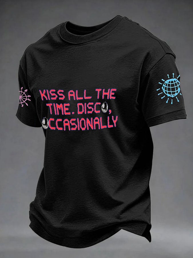 Men's Print Casual Printed T-shirt