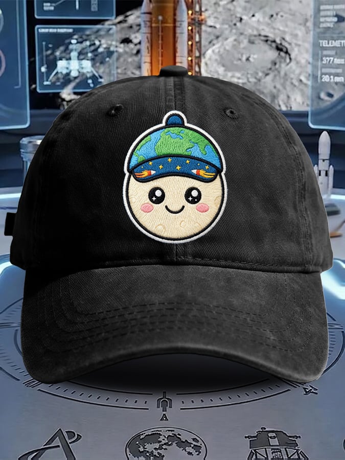 Unisex  Artemis II  Print  Washed Cotton Cap
