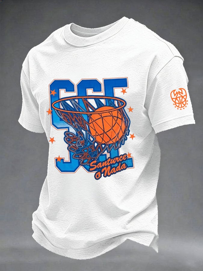 Men's Puerto Rico Basketball Print Short-Sleeve T-Shirt