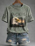Retro Jackie Forever Our Queen Print T-Shirt