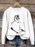 Women's Casual Printed Long-Sleeve Sweatshirt