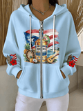 Women's Puerto Rico Crew Neck Printed Sweatshirt