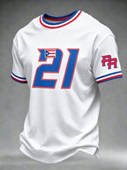 Men's Puerto Rico Baseball Print Short-Sleeve T-Shirt